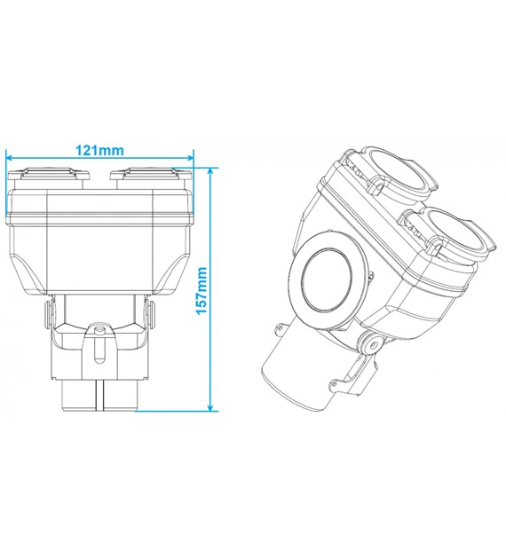 Adapter do przyczepy naczepy krótki 15/7 przejściówka