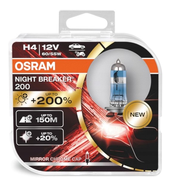 Żarówka Osram H4 12V NIGHT BREAKER +200% box 2szt