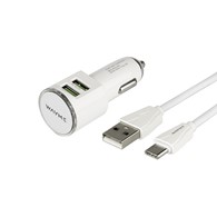 Ładowarka MYWAY 12/24V 2xUSB 2,1A + kabel z wtyczką USB-C