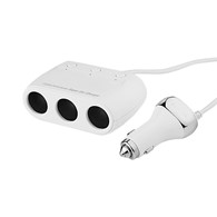 Rozgałęziacz zapalniczki MYWAY 12/24V potrójny USB 3,6A kabel 120cm