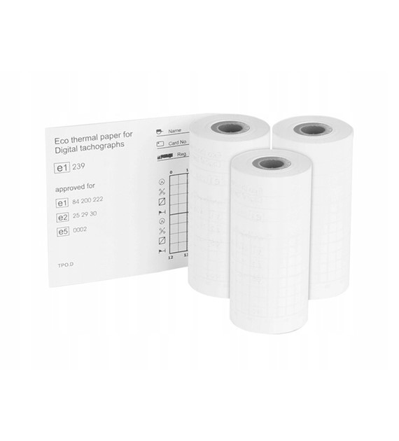 Papier do tachogrtafu cyfrowego 3 rolki 8 metrów 35704