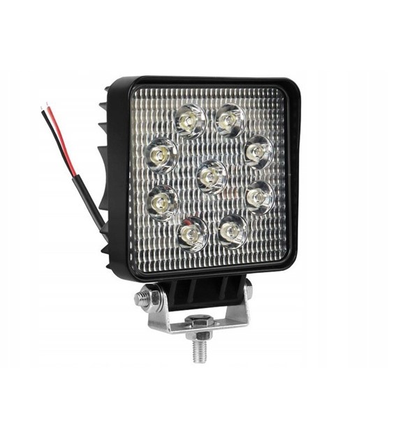 Lampa robocza 12/24V 9x3W 9 diod LED dł 117 szer 45 wys 117