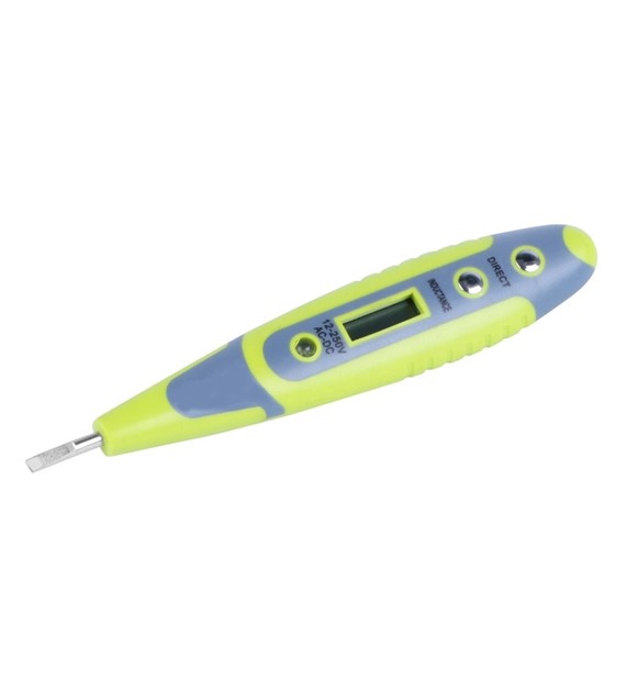 Próbnik napięcia DC AC LCD 12-250V