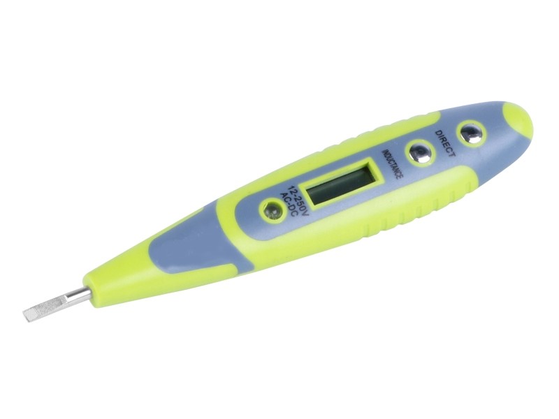 Próbnik napięcia DC AC LCD 12-250V