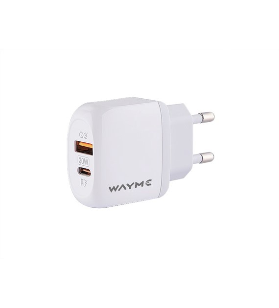 Ładowarka sieciowa 20W USB-C PD + QC3.0