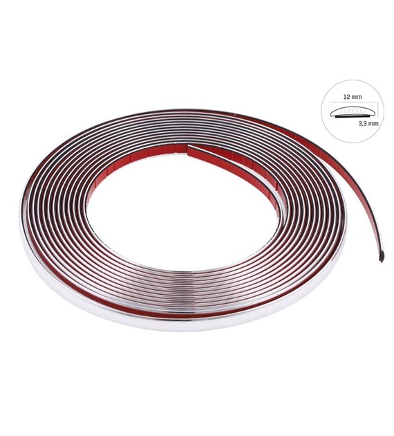 Listwa dekoracyjna chrom 12mm x 8m