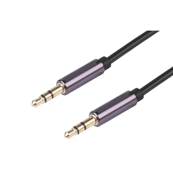 Kabel audio 300cm w oplocie z tworzywa TPE jack > jack AUX 3,5MM