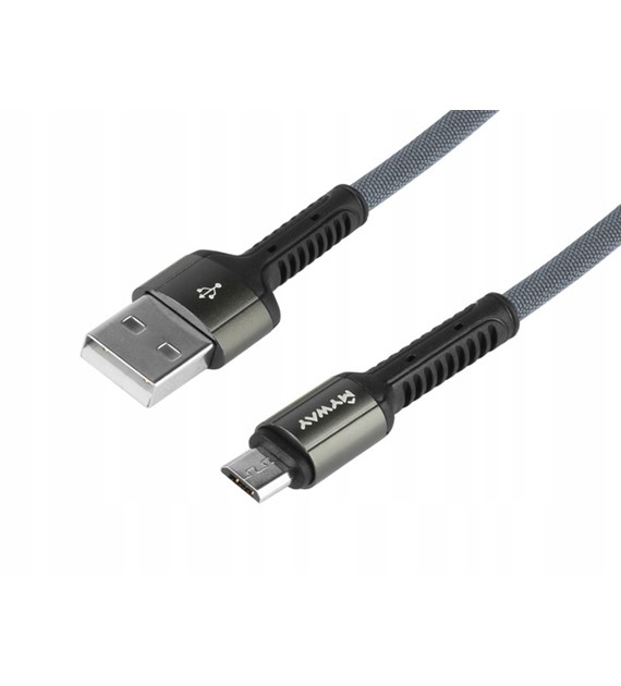 Kabel MYWAY do ładowania i synchronizacj mikrofibrowy 200cm USB micro USB