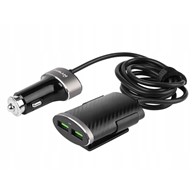 Ładowarka MYWAY 12/24V 2x USB + 2X USB 5,1A Auto ID na przewodzie 100cm z klipsem