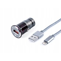 Ładowarka MY WAY 12/24V QC3.0 1X USB kabel z zespoloną wtyczką microUSB + Lighting