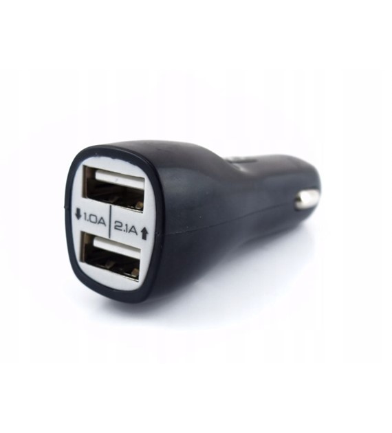 AUTO WELLE ładowarka samochodowa czarna USB 12/24V