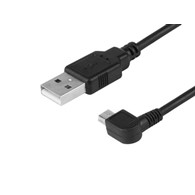 Kabel do ładowania i synchronizacji 120 cm towrzywo USB > mini USB kątowa prawa