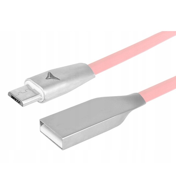 Kabel do ładowania i synchronizacji 120 cm USB > MICO usb różowy