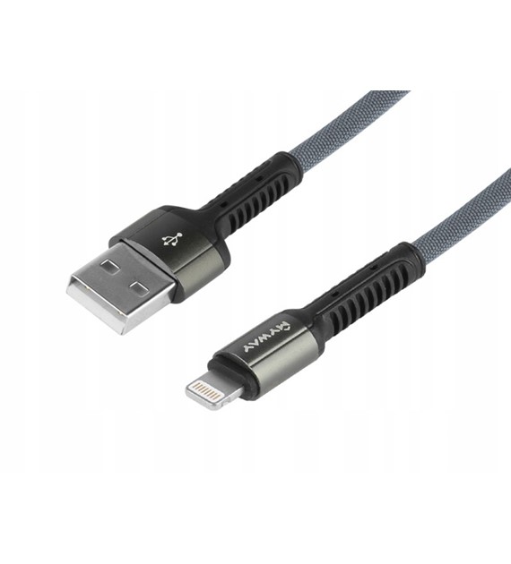 Kabel MYWAY do ładowania i synchronizacj mikrofibrowy 200cm usb Lighting