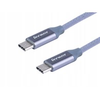 Kabel MYWAY do ładowania i synchronizacji w oplocie zmikrofibry 120cm USB-C > USB-C v 2,0