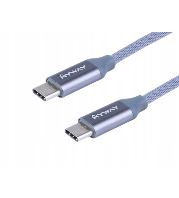 Kabel MYWAY do ładowania i synchronizacji w oplocie zmikrofibry 120cm USB-C > USB-C v 2,0