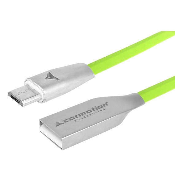 Kabel do ładowania i synchronizzacji 120 cm USB micro USB zielony