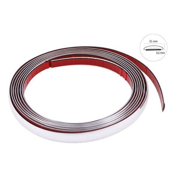 Listwa dekoracyjna chrom 21mm 5m