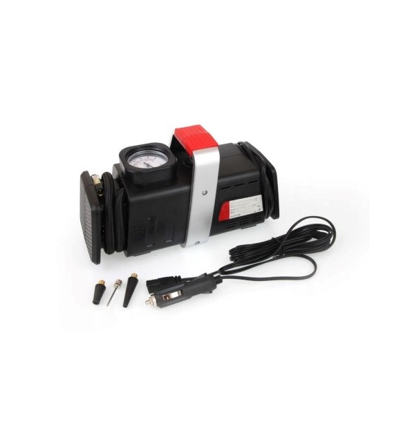 Kompresor powietrza 230V /12V czarny 200 PSI 2 adaptery