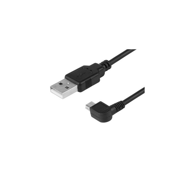 Kabel do ładowania i synchronizacji 120 cm towrzywo USB > mini USB kątowa prawa