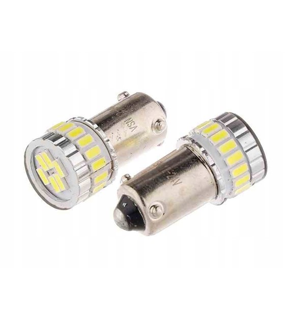 Żarówka H21W BAY9s 12/24V SMD LED nonpolar Canbus Biała 2 szt