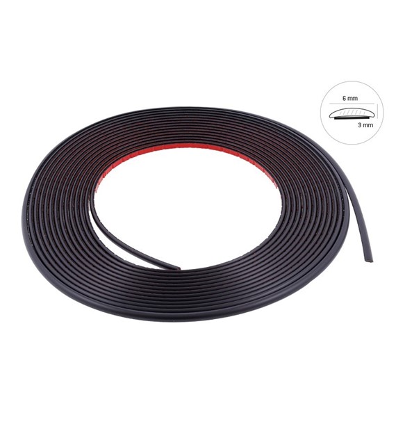 Listwa dekoracyjna czarny mat 6mm x 8m