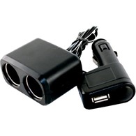 AUTO WELLE rozdzielacz gniazda zapalniczki 2 GNIAZDA i USB 12/24V