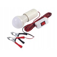 Lampa led 12V z zaciskami i krokodylkami