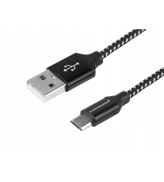 Kabel do ładowania i synchronizacji 300 cm w oplocie z mikrofibry USB > micro USB