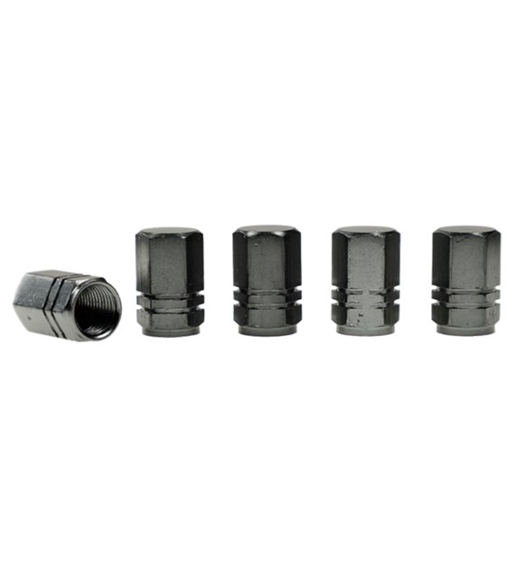Nakrętki na wentyle, aluminiowe 5szt GUNMETAL
