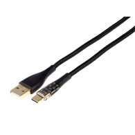 Kabel do ładowania i synchronizacji, w oplocie z mikrofibry, 120 cm, USB > USB-C, max 30W
