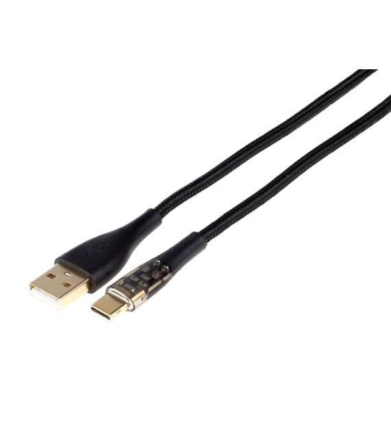 Kabel do ładowania i synchronizacji, w oplocie z mikrofibry, 120 cm, USB > USB-C, max 30W