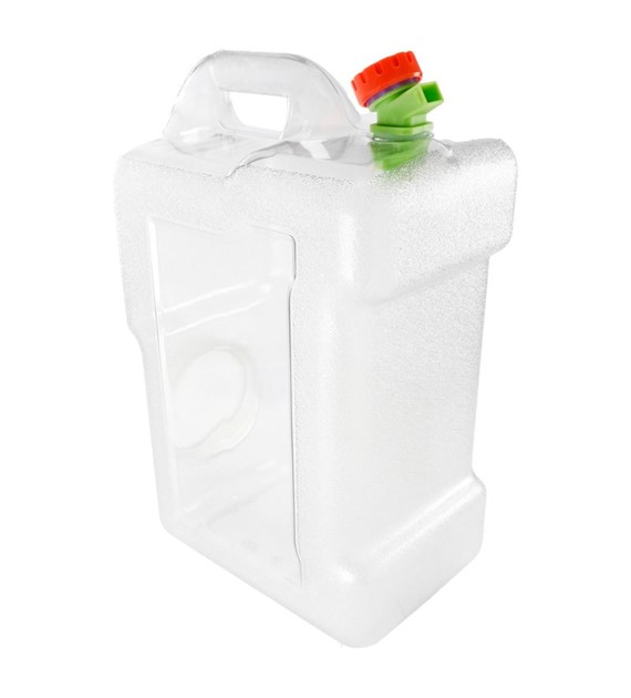 Pojemnik na wodę 12L z plastikowym zaworem, przezroczysty