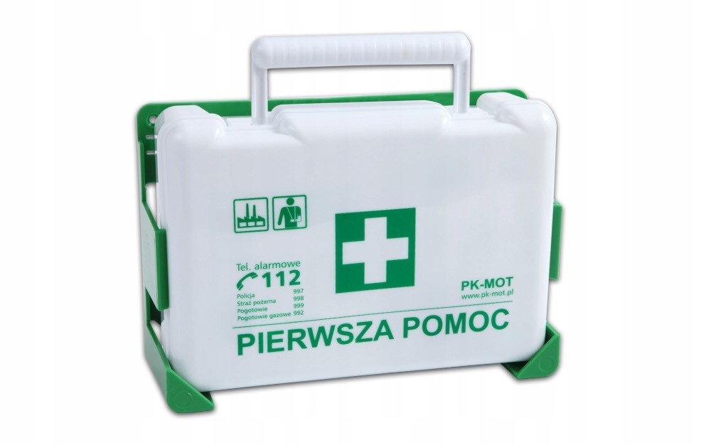 Apteczka DIN 13164  BD.w z wieszakiem montowanym na ścianę