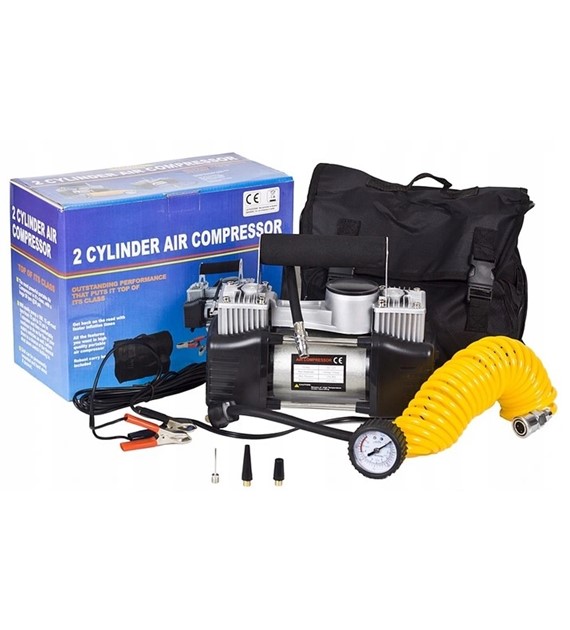 Kompresor samochodowy DWUTŁKOWY 12V 150PSI 30A
