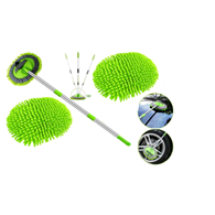 Mop szczotka samochodowy szenilowy z mikrofibry zielony 110cm