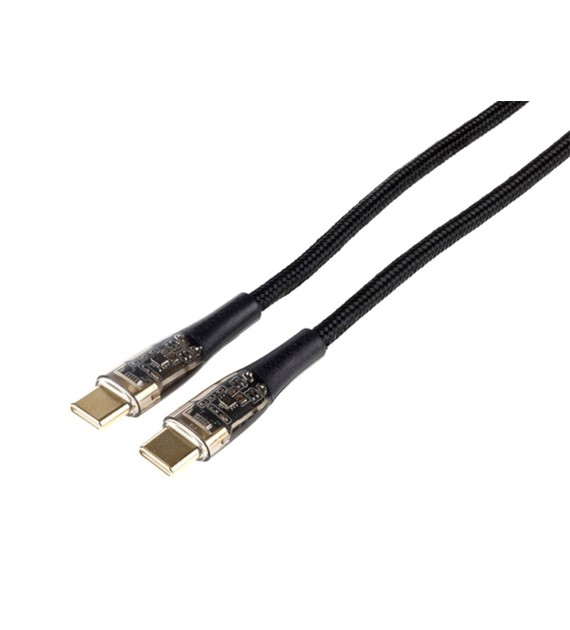 Kabel do ładowania i synchronizacji, w oplocie z mikrofibry, 120 cm, USB-C > USB-C PD, max 100W
