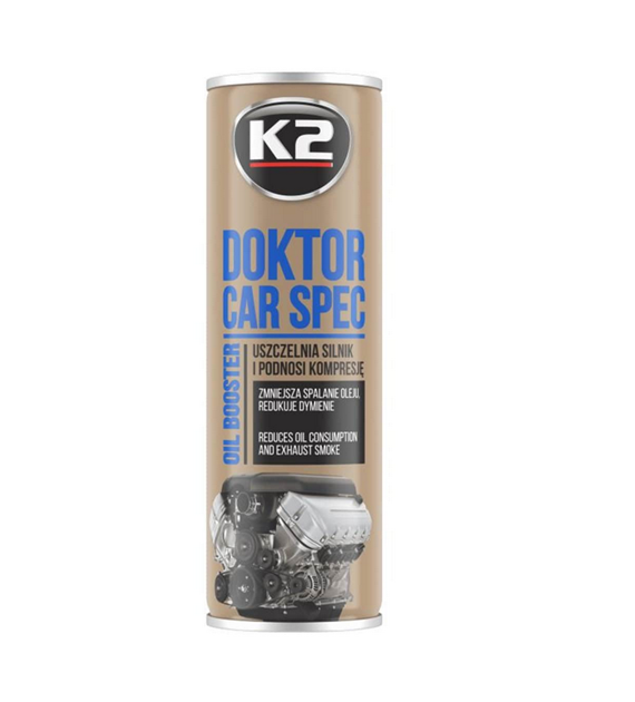 K2 Doktor Car SPEC 443 zmniejsza spalanie oleju zwiększa kompresję 443ml.